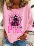 In October We Wear Pink Witch Breast Cancer Casual Sweatshirt