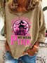 In October We Wear Pink Witch Breast Cancer Casual Sweatshirt