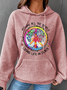 Hippie All The People Simple Loose Hoodie