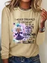 Crazy Old Grandma Casual Long Sleeve Shirt