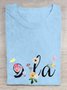 Floral Kamala Comma La  Cotton T-shirt