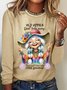 Grandma Old Hippies Casual Long Sleeve Shirt