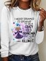 Crazy Old Grandma Casual Long Sleeve Shirt