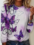 Butterfly Casual Long Sleeve Shirt