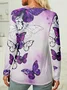 Butterfly Casual Long Sleeve Shirt