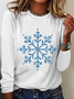 Winter Snowflake Casual Long Sleeve Shirt