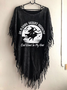 Women's Halloween Tassel Casual Loose T-Shirt