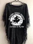 Women's Halloween Tassel Casual Loose T-Shirt