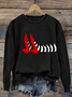 Women's Halloween Red Shoes Print Sweatshirt