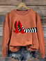 Women's Halloween Red Shoes Print Sweatshirt