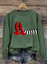 Women's Halloween Red Shoes Print Sweatshirt