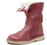 Plain Leather Autumn West Style Western Boots