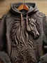 Men's Vintage Horse Print Hoodie