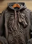 Men's Vintage Horse Print Hoodie