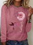 Breast Cancer Awareness Casual Long Sleeve Shirt