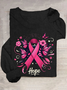 Cancer Hope Png Pink Butterfly Breast Cancer Casual Long Sleeve Shirt