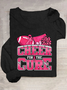 Cheer For The Cure Breast Cancer Football Casual Long Sleeve Shirt