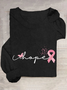 Cancer Ribbon Wonder Women Breast Cancer Casual Long Sleeve Shirt