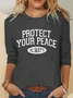 Protect Your Peace Casual Long Sleeve Shirt