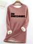 Excellent Casual Fluff Fleece Fabric Sweatshirt