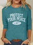 Protect Your Peace Casual Long Sleeve Shirt