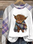 Women's West Highland Cow Print Casual Sweatshirt