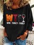 Wine Turkey Family Casual Sweatshirt