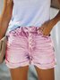 Women Casual Buttoned Denim Summer Denim shorts Bottoms