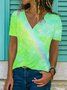 Multicolor Cotton Short Sleeve Holiday T-shirt
