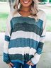 Casual Long Sleeve Cotton-Blend Tops