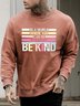 Maroon Crew Neck Casual Cotton-Blend Sweatshirt