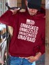 Unmasked Unmuzzled Unvaccinated Unafraid Long Sleeve Hooded Sweatshirt