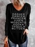 Dasher Dancer Women's Funny Drinking Christmas Casual Tops