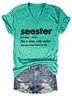 Seester Like A Sister V Neck Short Sleeve T-shirt