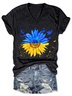 Sunflower Women‘s V neck Short Sleeve T-Shirt Summer Top