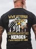 Veteran Wwll Veteran Son Most People Never Meet Their Heroes Men's Short Sleeve Vintage Short Sleeve T-Shirt