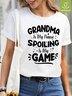 Casual Text Letters Loose Waterproof, Oilproof And Stainproof Fabric T-Shirt