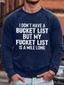 Mens funny Letters Crew Neck  Sweatshirt