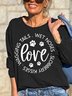 Womens Dog Lover Casual Crew Neck Sweatshirts