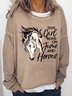 This Girl Run On Jesus And Horses Women's Sweatshirts