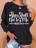 Women Funny Christian Thou Shall Not Try Me Mood 24:7 Loose Simple Crew Neck Sweatshirts