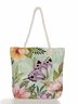 Butterfly Among Flowers Shopping Totes