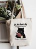 Let Me Check My Giveashitometer Cat Animal Graphic Shopping Tote