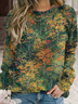 Womens Landscape Forest Painting Casual Sweatshirts