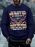 Preserve Freedom Text Letters Casual Loose Men's Sweatshirt