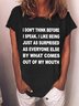 Funny Words Women Casual Cotton-Blend T-Shirt