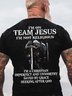 Men's Jesus Crew Neck Cotton Casual T-Shirt