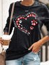 Womens The Road To My Heart Is Paved With Pawprints Casual Sweatshirts