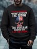 Men Skull American Flag Veteran The Devil Whispers You Can’T Withstand The Storm The Veteran Whispers Back I Am The Storm Sweatshirt