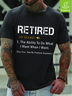 Men Retired Waterproof Oilproof And Stainproof Fabric Loose T-Shirt